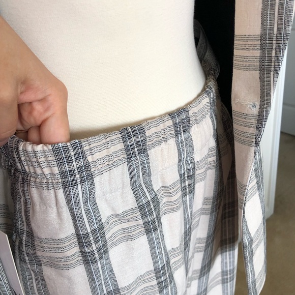 NWT Zara Cropped Checkered Plaid Pants - Picture 5 of 10